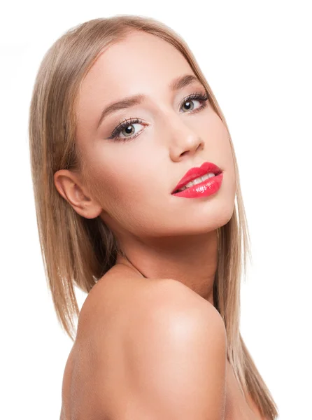 Gorgeous blond in makeup. — Stock Photo, Image