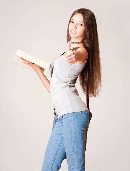 Vacker ung student Tjej. — Stockfoto