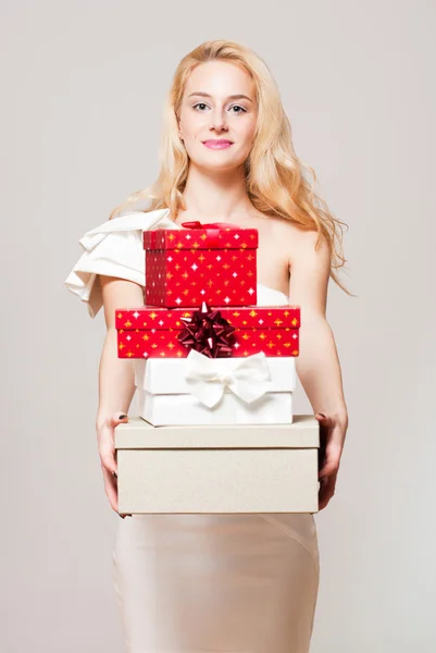 Blond christmas beauty. — Stock Photo, Image