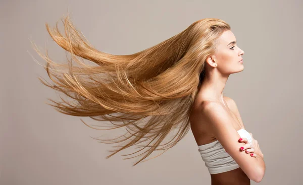 Amazing flowing hair. — Stock Photo, Image