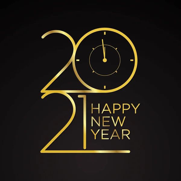 2021 yılının koleksiyonu. Mutlu yıllar işaretleri. Vektör illüstrasyonu Mutlu yıllar 202 lüks ve klasik tarz koyu arka planda. Vektör illüstrasyon EPS.8 EPS.10