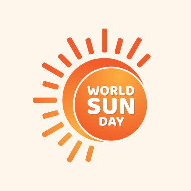 Arkaplan veya tebrik kartı için modern tasarım mektubu World Sun Day. Vektör illüstrasyon EPS.8 EPS.10
