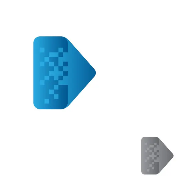 Jogar Ícone Símbolo Design Pixel Fundo Branco Ilustração Vetorial Eps — Vetor de Stock