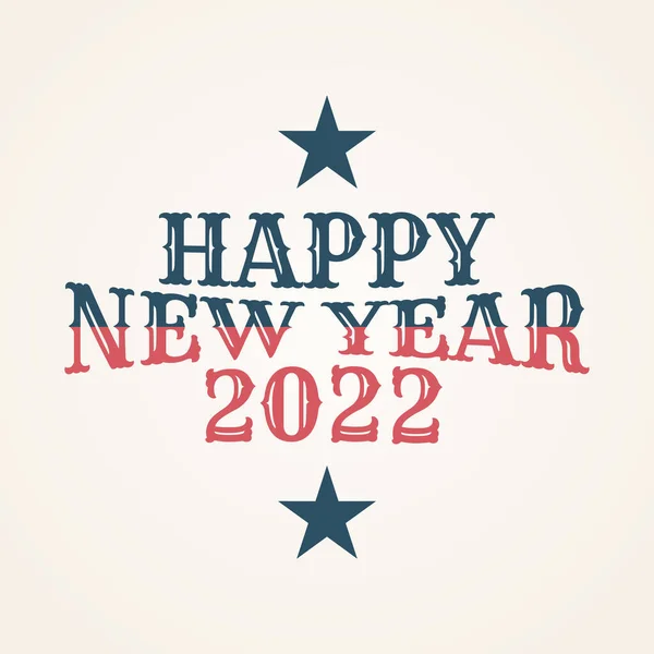 Vintage Happy 2022 New Year Banner Your Seasonal Holidays Design — Stock Vector