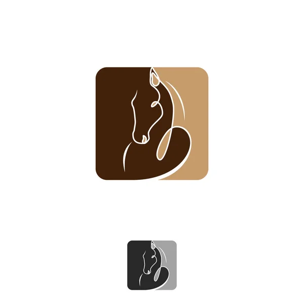 Símbolo Abstrato Cavalo Fundo Branco Animal Ícone Gráfico Vetorial Ilustração — Vetor de Stock