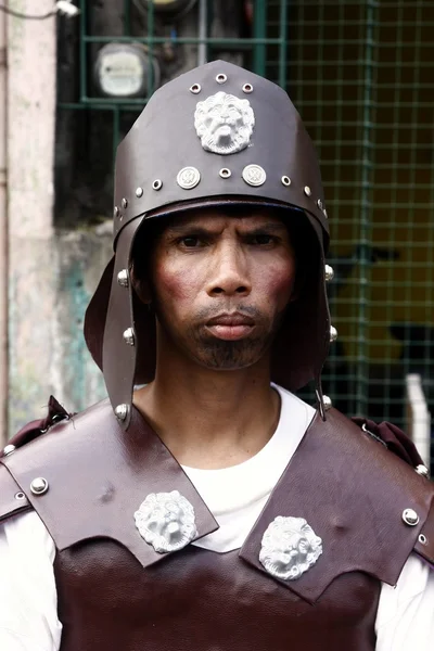 Acteurs en personages in de re-enactment van de passie van Christus. — Stockfoto