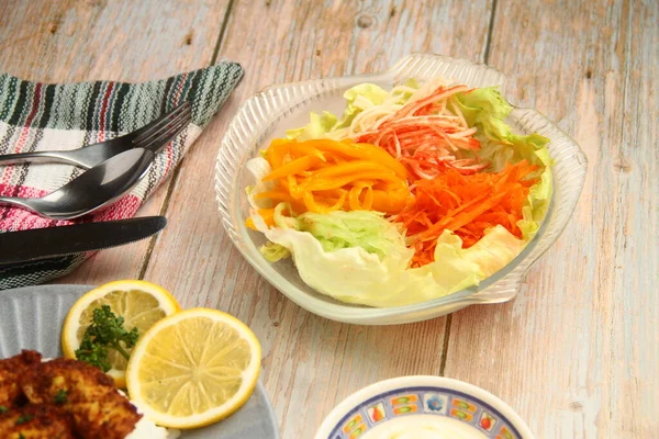 Photo Salade Légumes Fraîchement Préparée — Photo