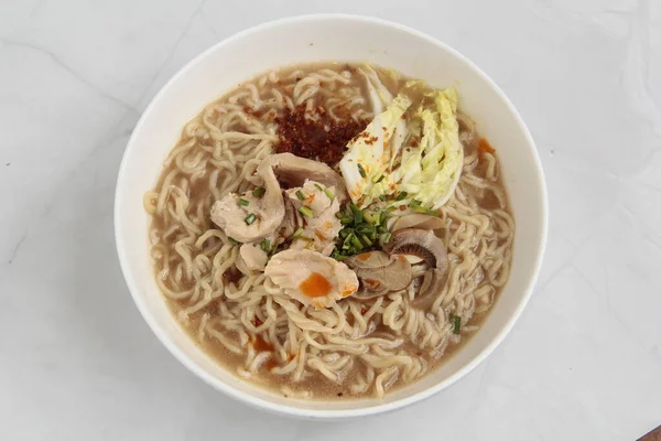 Photo Plat Philippin Fraîchement Cuit Appelé Batchoy Soupe Nouilles Porc — Photo