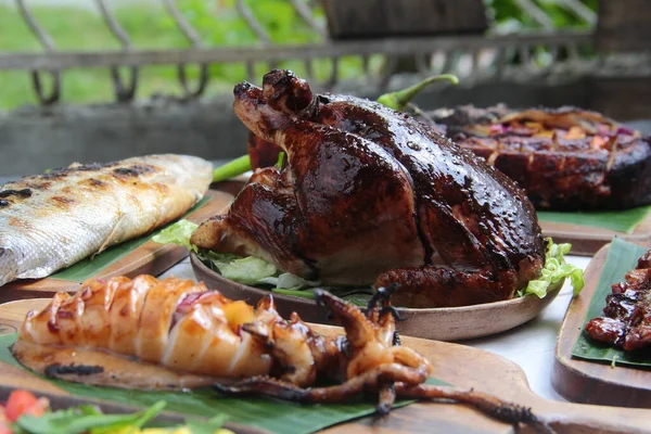 Foto Frango Assado Hora — Fotografia de Stock