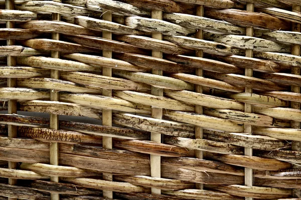 Textur bakgrund, vävda trä — Stockfoto