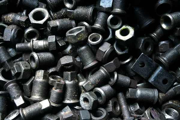 Used and surplus nuts and bolts — Stock Photo, Image