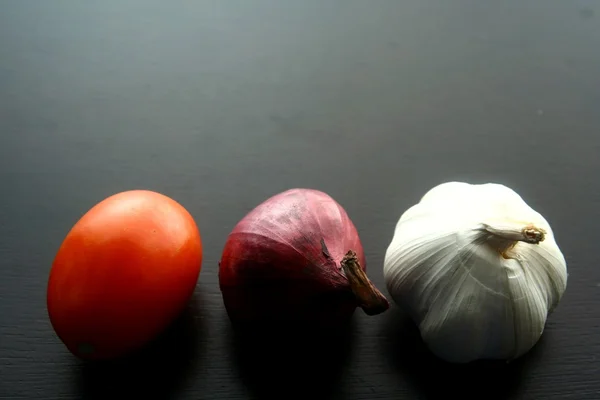 Cipolla, aglio e pomodoro — Foto Stock