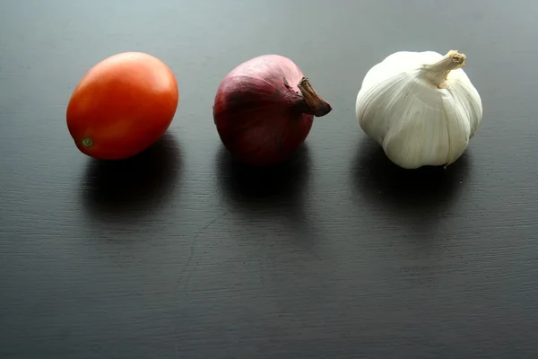 Oignon, ail et tomate — Photo