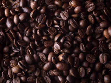 Kahve çekirdekleri dokulu deseni veya arka plan olarak