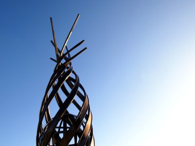 A monument in Tacloban city stands in remembrance of those who perished in the storm surge brought by typhoon Yolanda (Haiyan)