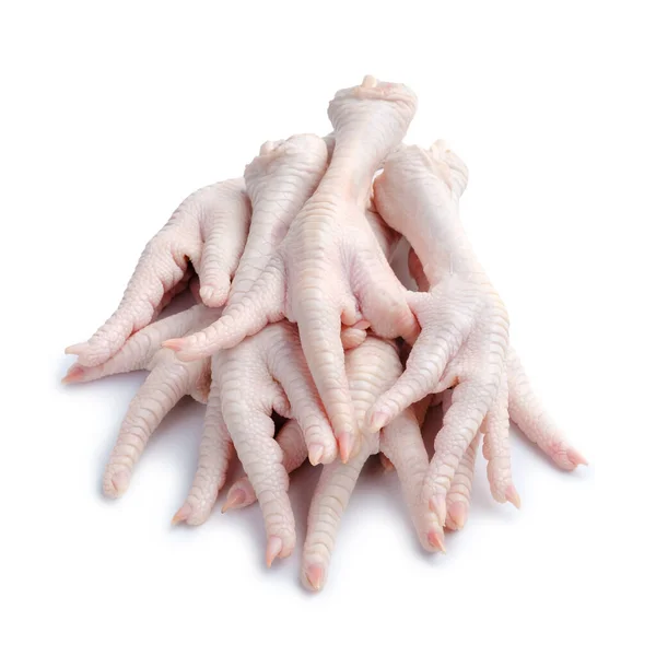 Chicken feet isolated on white background. — Stock Photo, Image