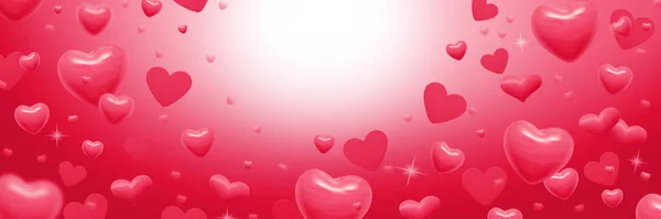 Coeur rose fond abstrait pour la carte de voeux de la Saint-Valentin — Photo