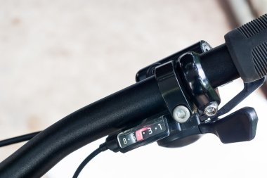 bir bisiklet dişli değiştirici, siyah renk