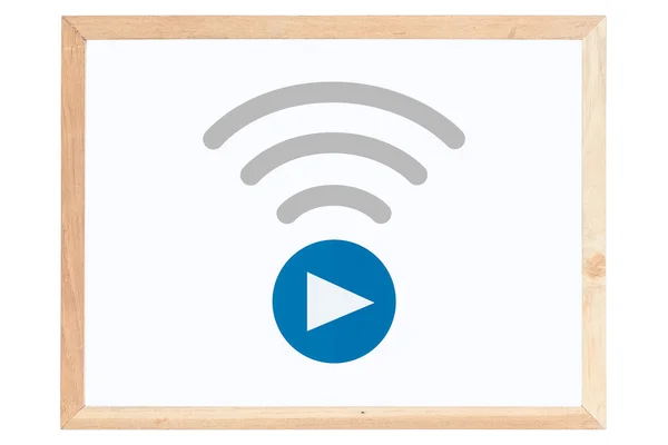 Live Streaming Icon on whiteboard — Stock Photo, Image