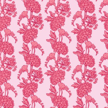 Dikişsiz desen gerçekçi grafik çiçekli - gardenya - han