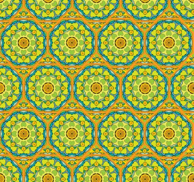 Kare içinde arka planda Doğu tarzı - süs sorunsuz bilmece