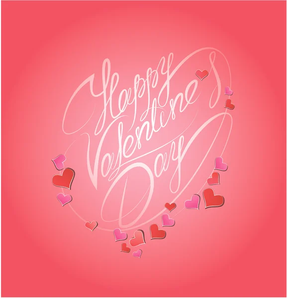 Happy Valentines Day. Kalligrafische element, Kerstkaart met h — Stockvector