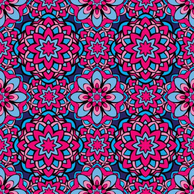 Kare içinde arka plan - süs seamless modeli pembe ve blu