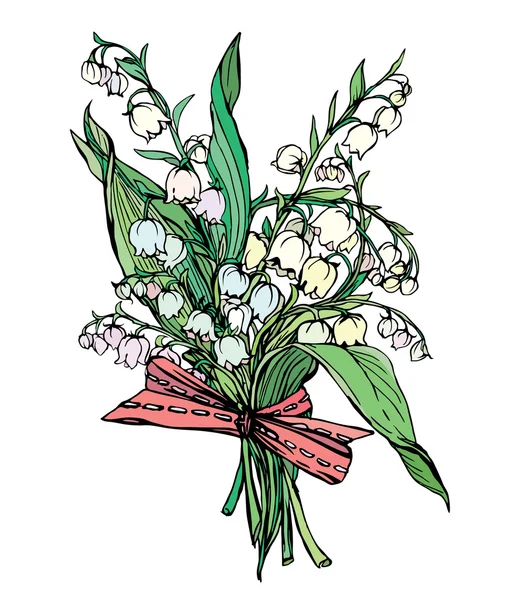 Lily of the valley - vintage engraved illustration of spring flo — Stock vektor