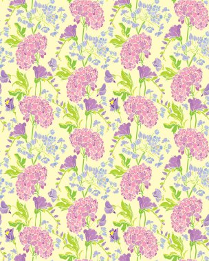 Gerçekçi grafik çiçekler - gardenya ve s ile Seamless Modeli