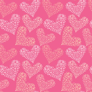 Kalpli süs çiçek, Happy Valentine'nın seamless modeli