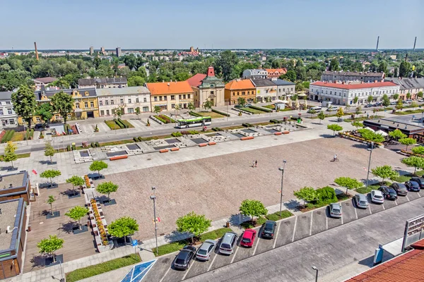 Ciudad Tomaszow Mazowiecki Polonia Plaza Kosciuszko — Foto de Stock