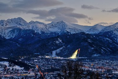Tatra Dağları - Zakopane, Polonya manzarası.