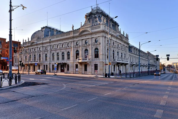 Staden Lodz Polen Över Poznanski Palace — Stockfoto