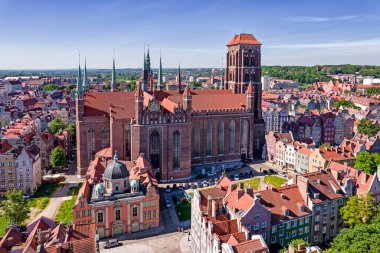 Polonya 'nın eski Gdansk kasabası..
