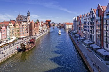 Polonya 'nın eski Gdansk kasabası..