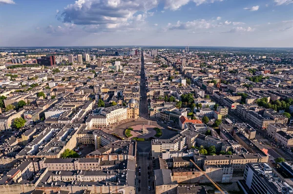 Łódź Polska Widok Plac Wolności — Zdjęcie stockowe