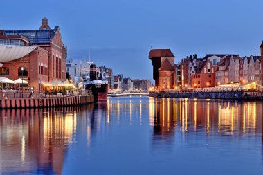 Polonya 'nın eski Gdansk kasabası.
