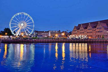 Polonya 'nın eski Gdansk kasabası.