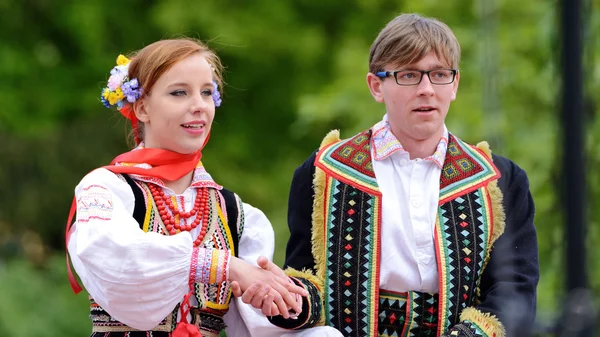 Польський Народний Танець Народна Пісня Танцювальний Ансамбль Lodz Культурний Центр — стокове фото