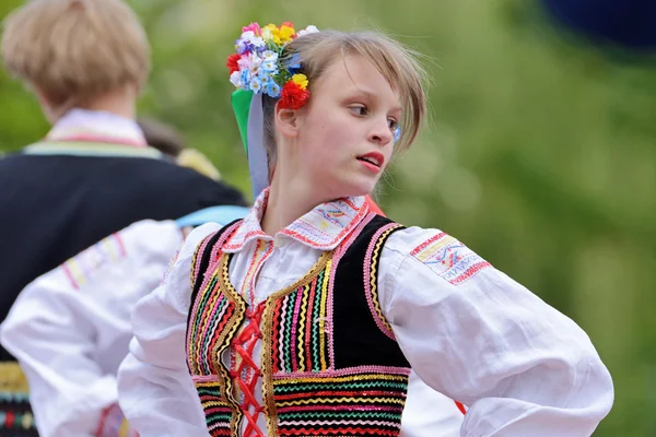 Польський Народний Танець Народна Пісня Танцювальний Ансамбль Lodz Культурний Центр — стокове фото