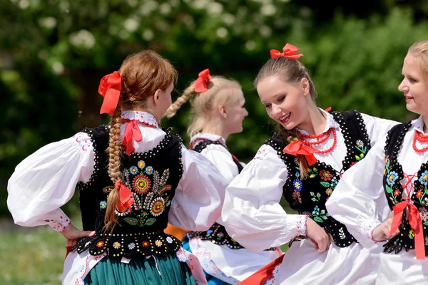 Польський Народний Танець Народна Пісня Танцювальний Ансамбль Lodz Культурний Центр — стокове фото