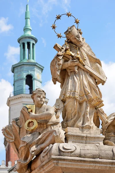 Market square, poznan, Polen — Stockfoto