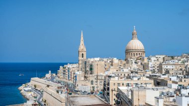 Valletta, Malta - Carmel Dağı 'nın Leydisi Bazilikası' nın Kubbesi.
