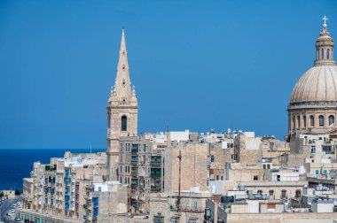 Valletta, Malta - Carmel Dağı 'nın Leydisi Bazilikası' nın Kubbesi.