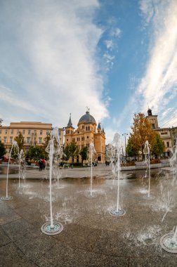 Lodz şehri - Özgürlük Meydanı manzarası