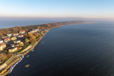 Hel Yarımadası, Polonya. Kuzey Polonya 'da 35 km uzunluğunda bir kumsal yarımadası..
