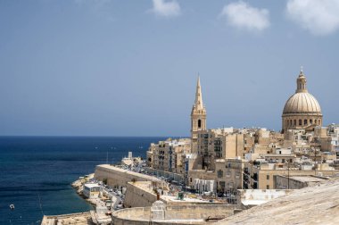 Valletta, Malta - Carmel Dağı 'nın Leydisi Bazilikası' nın Kubbesi.