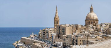 Valletta, Malta - Carmel Dağı 'nın Leydisi Bazilikası' nın Kubbesi.