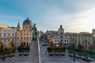 Lodz şehri - Özgürlük Meydanı manzarası.