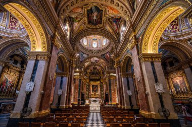 The Cathedral in the Cittadella of Victoria in Gozo, Malta.
